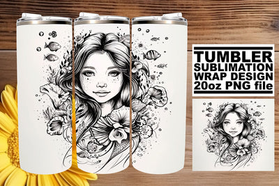 Serene Sea Maiden Sublimation Graphics Package Sublimation afrosvg 
