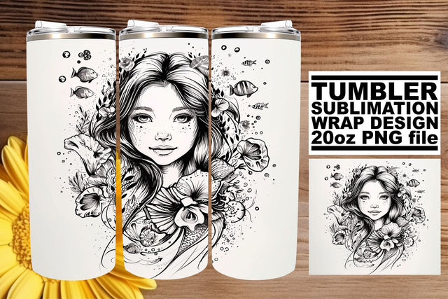 Serene Sea Maiden Sublimation Graphics Package Sublimation afrosvg 