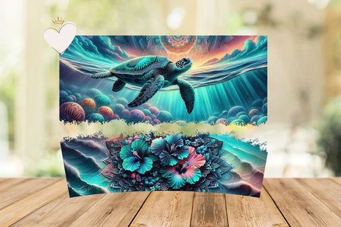 Serene Sea Turtle Premium 40 oz Sublimation Tumbler Design Sublimation BijouBay 