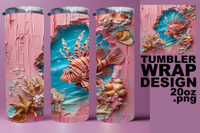 Serene Seafloor Tumbler Wrap - Sublimation 20oz Sublimation afrosvg 