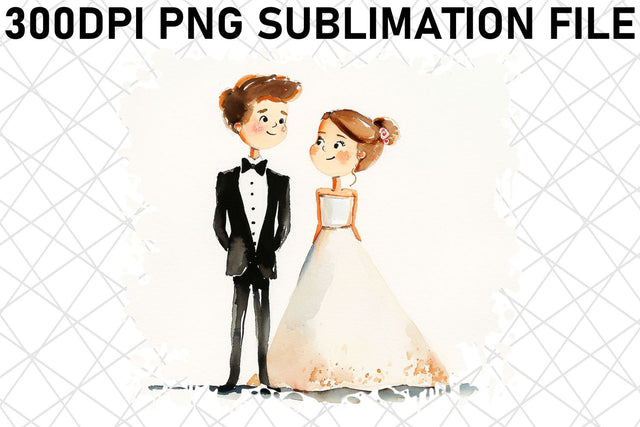 Serene Splendor: Bride & Groom Sublimation Collection Sublimation afrosvg 