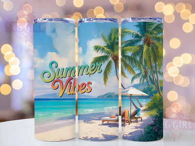 Serene Summer Paradise 20oz Tumbler, Essence of Summer Vibes, 20oz Skinny Tumbler, Tropical Sublimation Wrap, Summer Beach Scene PNG, Coastal Calm Art, Vacation Paradise Graphic, Summer Vibes Design Sublimation SvggirlplusArt 