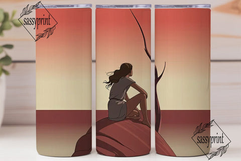 Serene Sunset Tumbler Wrap Sublimation sassyprint 