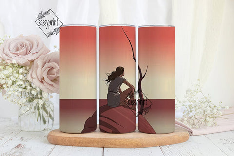 Serene Sunset Tumbler Wrap Sublimation sassyprint 