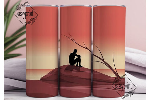 Serene Sunset Tumbler Wrap Sublimation sassyprint 