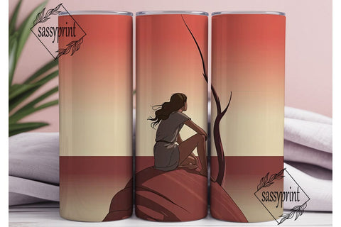 Serene Sunset Tumbler Wrap Sublimation sassyprint 