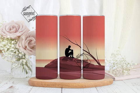 Serene Sunset Tumbler Wrap Sublimation sassyprint 