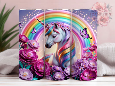Serene Unicorn Fantasy 20oz Tumbler, Unicorn Fantasy, Serene Design, Whimsical Charm, Magical Motif, Fairy Tale Theme, Skinny Tumbler, Sublimation PNG Sublimation Li Zamperini 