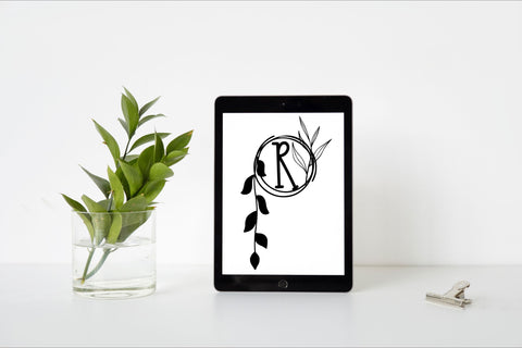 Serene Vine Monogram Font Dm Letter Studio 