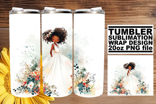 Serene Watercolor Wedding Tumbler: Love Whisper 20oz Edition Sublimation afrosvg 