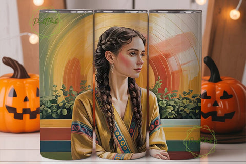 Serene Woman 20oz Tumbler Wrap Sublimation PixelChick 