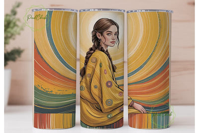 Serene Woman 20oz Tumbler Wrap Sublimation PixelChick 