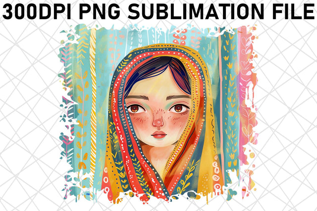 Serene Woman Portrait PNG Design - Sublimation Sublimation afrosvg 