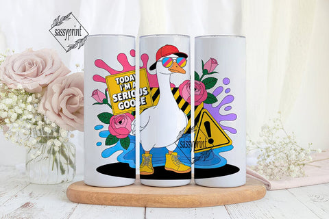 Serious Goose 20oz Tumbler Wrap Sublimation sassyprint 
