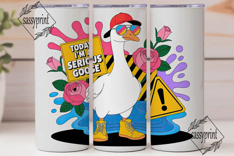 Serious Goose 20oz Tumbler Wrap Sublimation sassyprint 