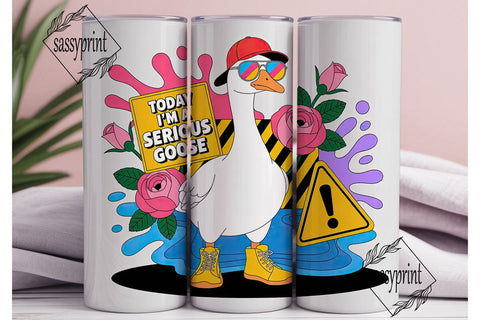 Serious Goose 20oz Tumbler Wrap Sublimation sassyprint 