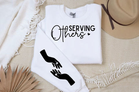 Serving Others Sleeve SVG Design, Christian Sleeve SVG, Faith SVG Design, Jesus Sleeve SVG SVG Regulrcrative 