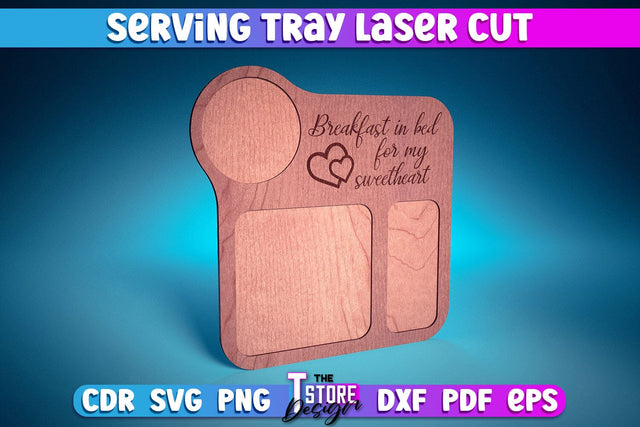 Serving Tray Laser Cut | Serving Tray Laser Cut Design | CNC Files SVG The T Store Design 