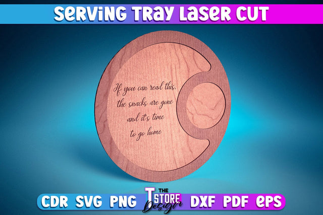 Serving Tray Laser Cut | Serving Tray Laser Cut Design | CNC Files SVG The T Store Design 