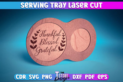 Serving Tray Laser Cut | Serving Tray Laser Cut Design | CNC Files SVG The T Store Design 
