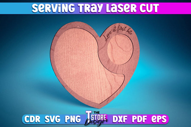Serving Tray Laser Cut | Serving Tray Laser Cut Design | CNC Files SVG The T Store Design 