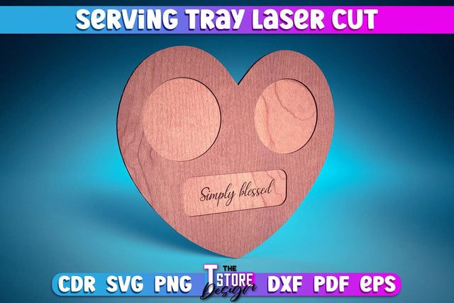 Serving Tray Laser Cut | Serving Tray Laser Cut Design | CNC Files SVG The T Store Design 
