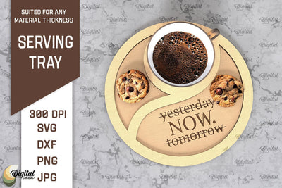 Serving Tray Laser Cut. Wooden Serving Tray SVG. Home Decor SVG Evgenyia Guschina 