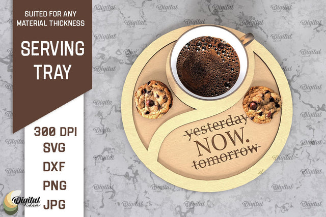 Serving Tray Laser Cut. Wooden Serving Tray SVG. Home Decor SVG Evgenyia Guschina 