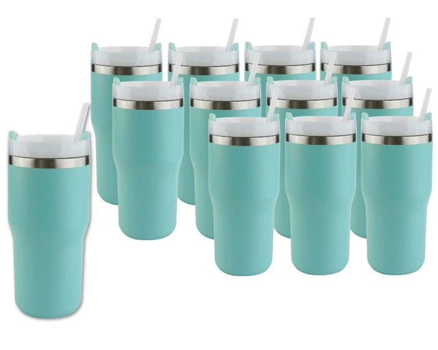 Set of 12 - 20 oz Commuter Tumbler - Blue Green Physical DIY Craft Warehouse 