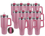 Set of 12 40 oz Handled Tumbler Shimmer - Pink