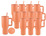 Set of 12 40 oz Modern Tumblers - Orange Melon | Matte for Laser Engraving, UV DTF Stickers or Vinyl