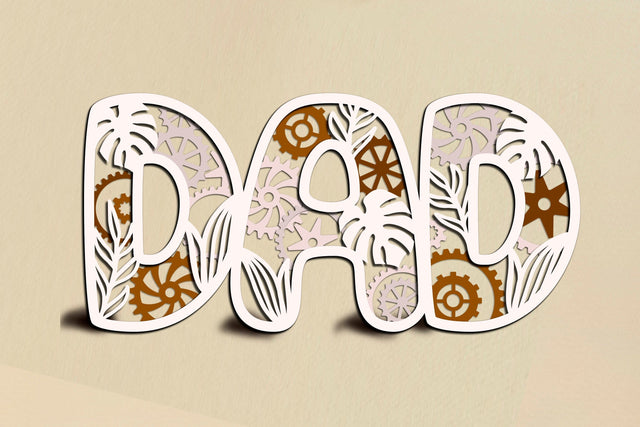 Set of 2 Floral Signs Dad SVG LaserCutano 