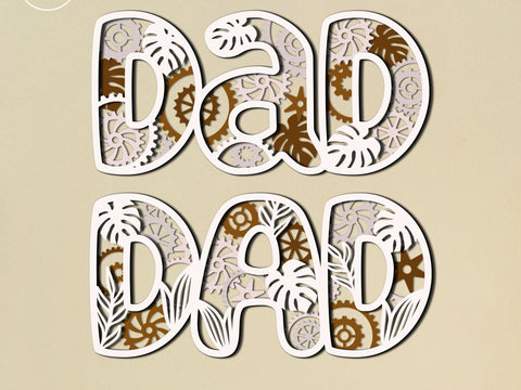 Set of 2 Floral Signs Dad SVG LaserCutano 