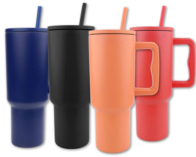 Set of 4 40 oz Modern Tumblers | Matte for Laser Engraving, UV DTF Stickers or Vinyl Physical DIY Craft Warehouse 