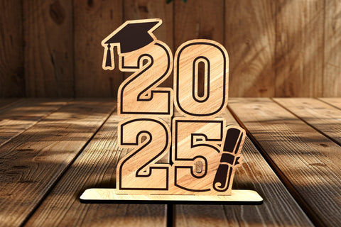 Set of 5 Graduation Decorations SVG LaserCutano 