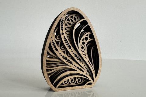 Set of 5 Multilayer Easter Eggs Templates, Laser Cut Files SVG LaserCutano 