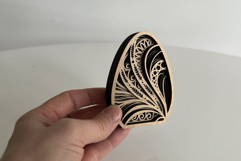 Set of 5 Multilayer Easter Eggs Templates, Laser Cut Files SVG LaserCutano 