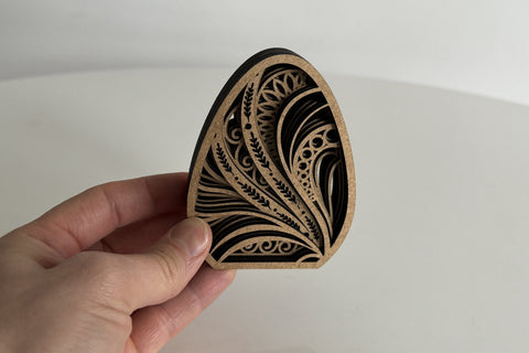 Set of 5 Multilayer Easter Eggs Templates, Laser Cut Files SVG LaserCutano 