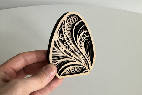 Set of 5 Multilayer Easter Eggs Templates, Laser Cut Files SVG LaserCutano 