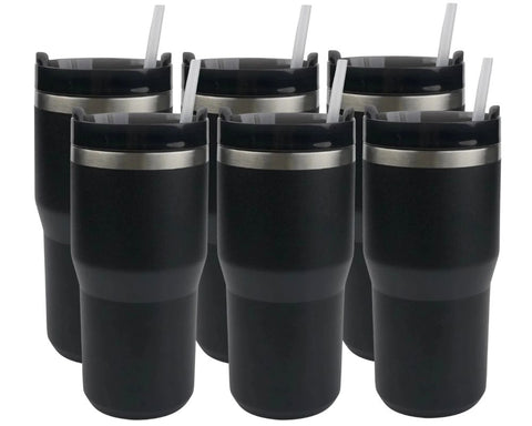 Set of 6 - 20 oz Commuter Tumbler - Black Physical DIY Craft Warehouse 