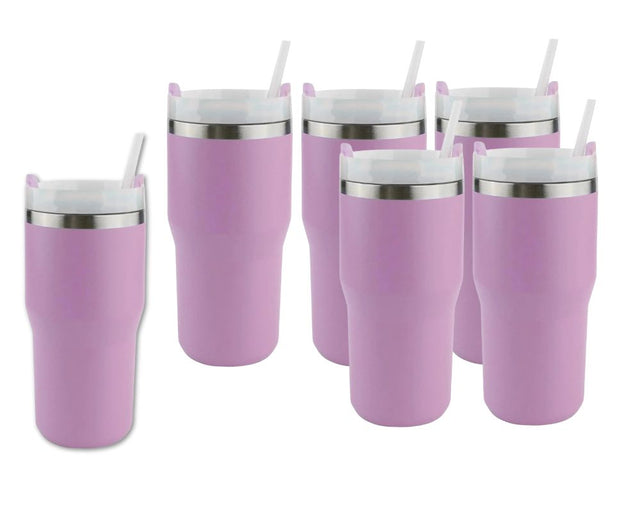Set of 6 - 20 oz Commuter Tumbler - Purple Physical DIY Craft Warehouse 