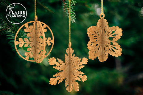 Set of Christmas Tree Ornaments SVG LaserCutano 
