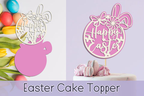 Set of Easter decorations, Layered paper craft template SVG AnastasiyaArtDesign 