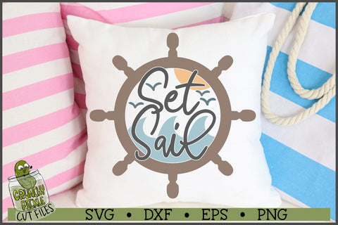 Set Sail Ship Wheel SVG File SVG Crunchy Pickle 