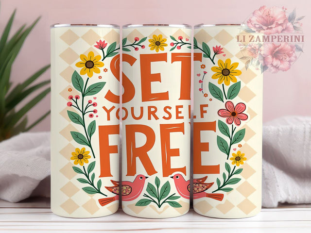 Set Yourself Free, Tumbler Design, Sublimation PNG, 20oz Tumbler, Digital Download, Printable PNG, Inspirational Tumbler Sublimation Li Zamperini 