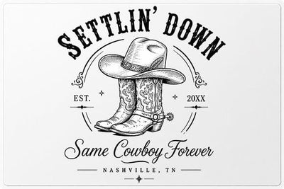 Settlin Down Same Cowboy Forever PNG | Cowboy Boots Sublimation PNG SVG BillahCrafts 