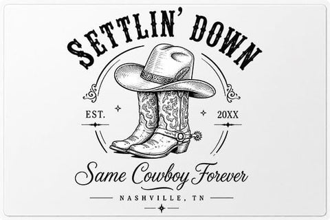 Settlin Down Same Cowboy Forever PNG | Cowboy Boots Sublimation PNG SVG BillahCrafts 