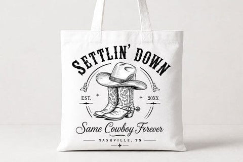 Settlin Down Same Cowboy Forever PNG | Cowboy Boots Sublimation PNG SVG BillahCrafts 