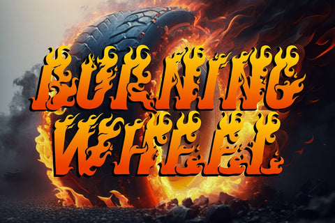 Seven Flame - Burning Fire Display Font Font Mozzatype 