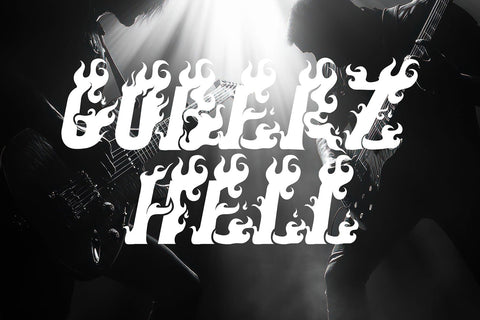 Seven Flame - Burning Fire Display Font Font Mozzatype 